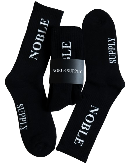 Noble Black Crew Socks